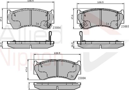 Comline ADB3449 - Комплект спирачно феродо, дискови спирачки vvparts.bg