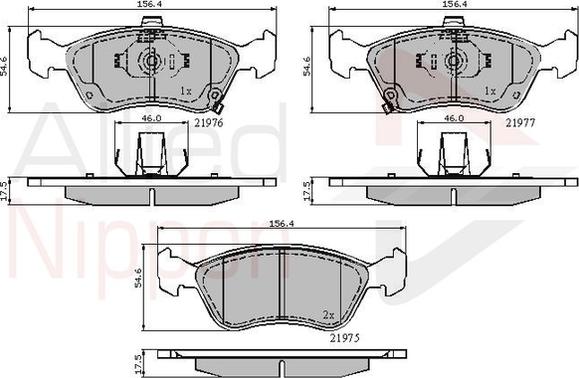 Comline ADB3450 - Комплект спирачно феродо, дискови спирачки vvparts.bg