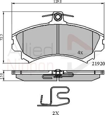 Comline ADB3462 - Комплект спирачно феродо, дискови спирачки vvparts.bg