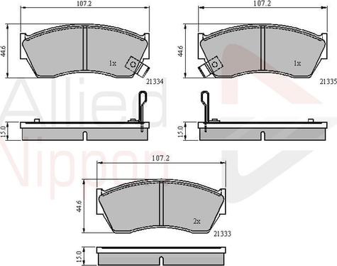 Comline ADB3518 - Комплект спирачно феродо, дискови спирачки vvparts.bg