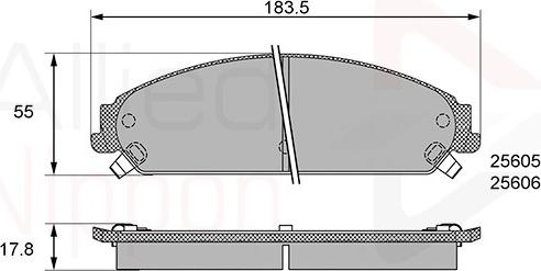 Comline ADB36086 - Комплект спирачно феродо, дискови спирачки vvparts.bg