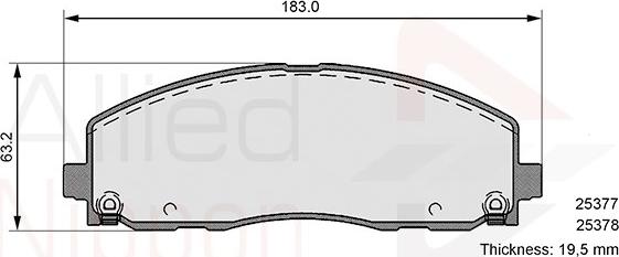 Comline ADB36103 - Комплект спирачно феродо, дискови спирачки vvparts.bg