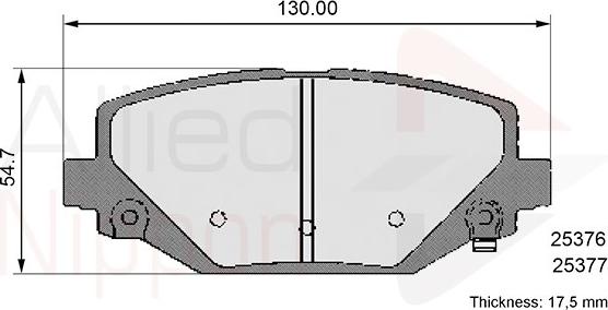 Comline ADB36102 - Комплект спирачно феродо, дискови спирачки vvparts.bg