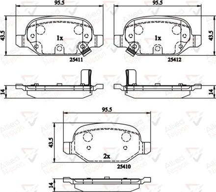 Comline ADB31559 - Комплект спирачно феродо, дискови спирачки vvparts.bg