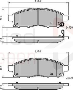 Comline ADB31584 - Комплект спирачно феродо, дискови спирачки vvparts.bg