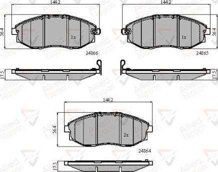 Comline ADB31585 - Комплект спирачно феродо, дискови спирачки vvparts.bg