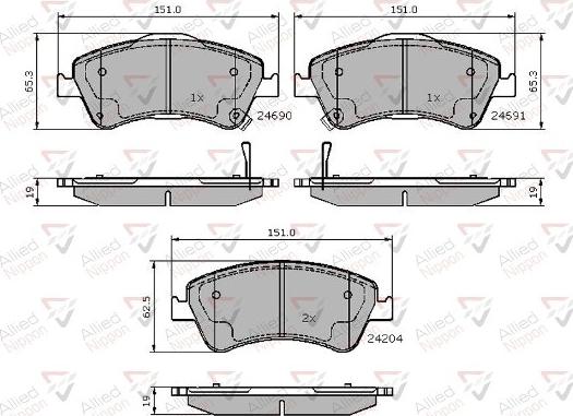 Comline ADB31588 - Комплект спирачно феродо, дискови спирачки vvparts.bg