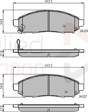 Comline ADB31520 - Комплект спирачно феродо, дискови спирачки vvparts.bg