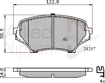 Comline ADB31631 - Комплект спирачно феродо, дискови спирачки vvparts.bg