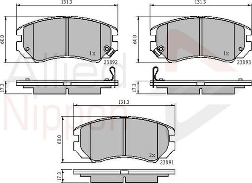 Comline ADB31196 - Комплект спирачно феродо, дискови спирачки vvparts.bg