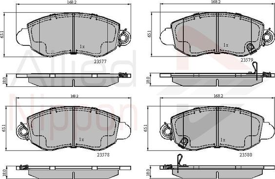 Comline ADB31108 - Комплект спирачно феродо, дискови спирачки vvparts.bg