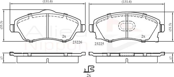 Comline ADB31112 - Комплект спирачно феродо, дискови спирачки vvparts.bg