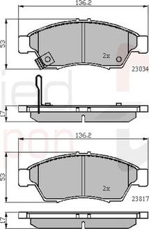 Comline ADB31125 - Комплект спирачно феродо, дискови спирачки vvparts.bg