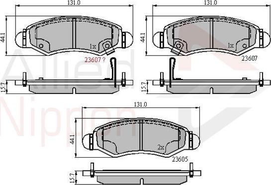 Comline ADB31297 - Комплект спирачно феродо, дискови спирачки vvparts.bg