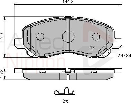 Comline ADB31256 - Комплект спирачно феродо, дискови спирачки vvparts.bg