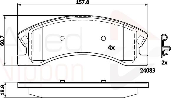 Comline ADB31202 - Комплект спирачно феродо, дискови спирачки vvparts.bg