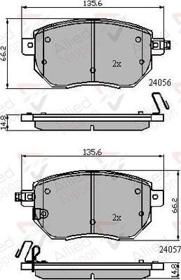 Comline ADB31745 - Комплект спирачно феродо, дискови спирачки vvparts.bg