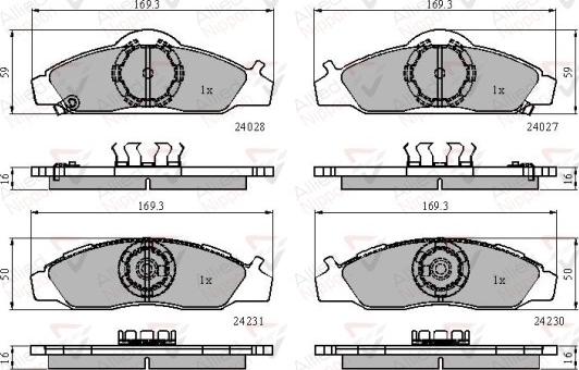 Comline ADB31746 - Комплект спирачно феродо, дискови спирачки vvparts.bg