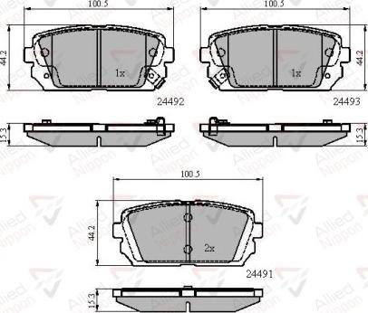 Comline ADB31757 - Комплект спирачно феродо, дискови спирачки vvparts.bg