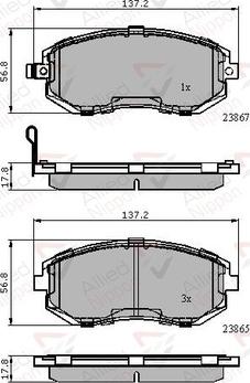 Comline ADB31760 - Комплект спирачно феродо, дискови спирачки vvparts.bg