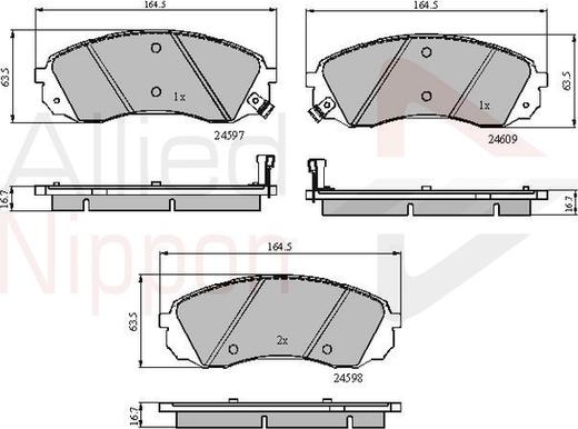 Comline ADB31782 - Комплект спирачно феродо, дискови спирачки vvparts.bg