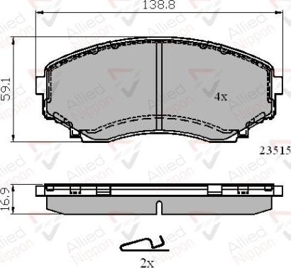 Comline ADB31732 - Комплект спирачно феродо, дискови спирачки vvparts.bg