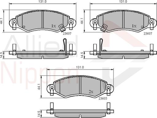 Comline ADB3893 - Комплект спирачно феродо, дискови спирачки vvparts.bg