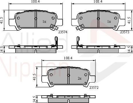 Comline ADB3882 - Комплект спирачно феродо, дискови спирачки vvparts.bg