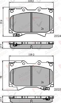 Comline ADB3831 - Комплект спирачно феродо, дискови спирачки vvparts.bg