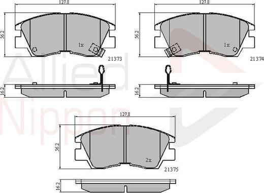 Comline ADB3295 - Комплект спирачно феродо, дискови спирачки vvparts.bg