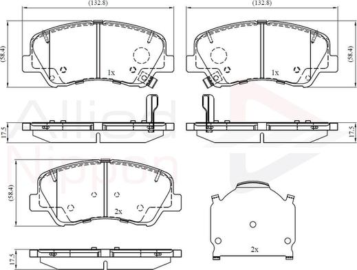 Comline ADB32493 - Комплект спирачно феродо, дискови спирачки vvparts.bg