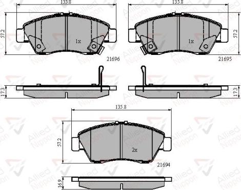 Comline ADB32009 - Комплект спирачно феродо, дискови спирачки vvparts.bg