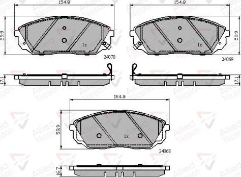 Comline ADB32013 - Комплект спирачно феродо, дискови спирачки vvparts.bg