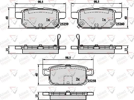 Comline ADB32128 - Комплект спирачно феродо, дискови спирачки vvparts.bg