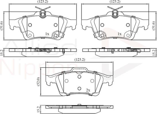 Comline ADB32397 - Комплект спирачно феродо, дискови спирачки vvparts.bg