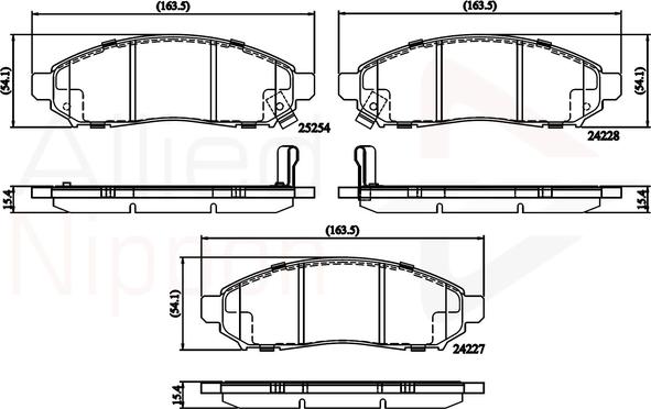 Comline ADB32336 - Комплект спирачно феродо, дискови спирачки vvparts.bg