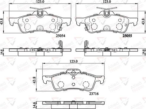 Comline ADB32204 - Комплект спирачно феродо, дискови спирачки vvparts.bg