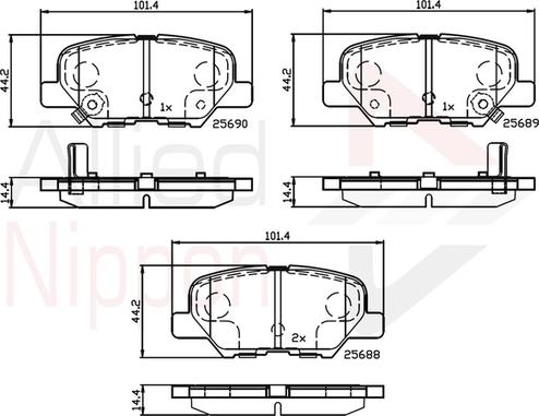 Comline ADB32238 - Комплект спирачно феродо, дискови спирачки vvparts.bg