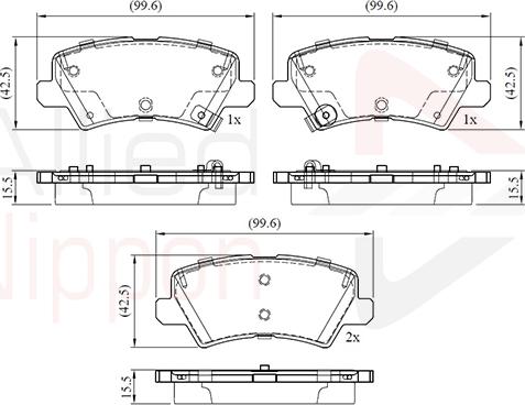 Comline ADB32757 - Комплект спирачно феродо, дискови спирачки vvparts.bg