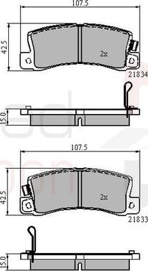 Comline ADB3747 - Комплект спирачно феродо, дискови спирачки vvparts.bg