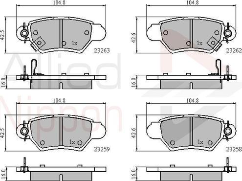 Comline ADB3750 - Комплект спирачно феродо, дискови спирачки vvparts.bg