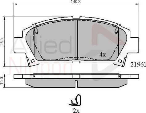 Comline ADB3713 - Комплект спирачно феродо, дискови спирачки vvparts.bg