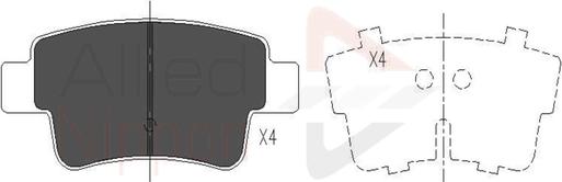 Comline ADB26012 - Комплект спирачно феродо, дискови спирачки vvparts.bg