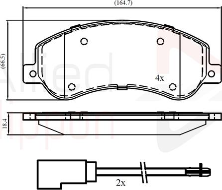 Comline ADB21512 - Комплект спирачно феродо, дискови спирачки vvparts.bg