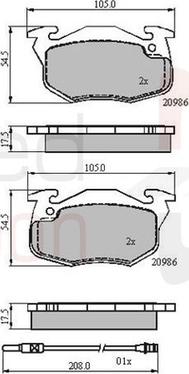 Comline ADB21615 - Комплект спирачно феродо, дискови спирачки vvparts.bg