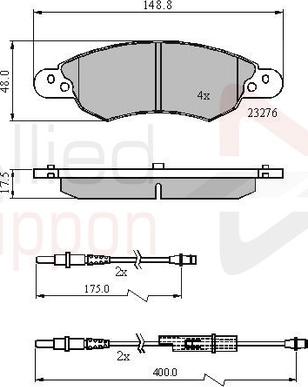 Comline ADB21119 - Комплект спирачно феродо, дискови спирачки vvparts.bg