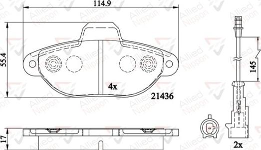 Comline ADB22200 - Комплект спирачно феродо, дискови спирачки vvparts.bg