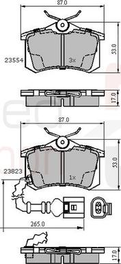 Comline ADB2797 - Комплект спирачно феродо, дискови спирачки vvparts.bg