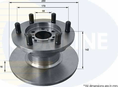 Comline ADC9145 - Спирачен диск vvparts.bg