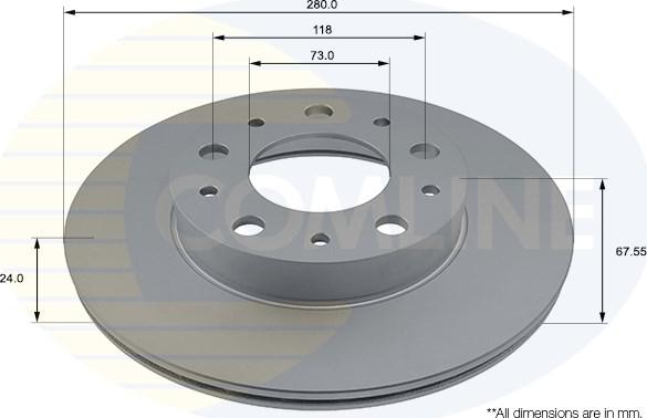 Comline ADC4002V - Спирачен диск vvparts.bg